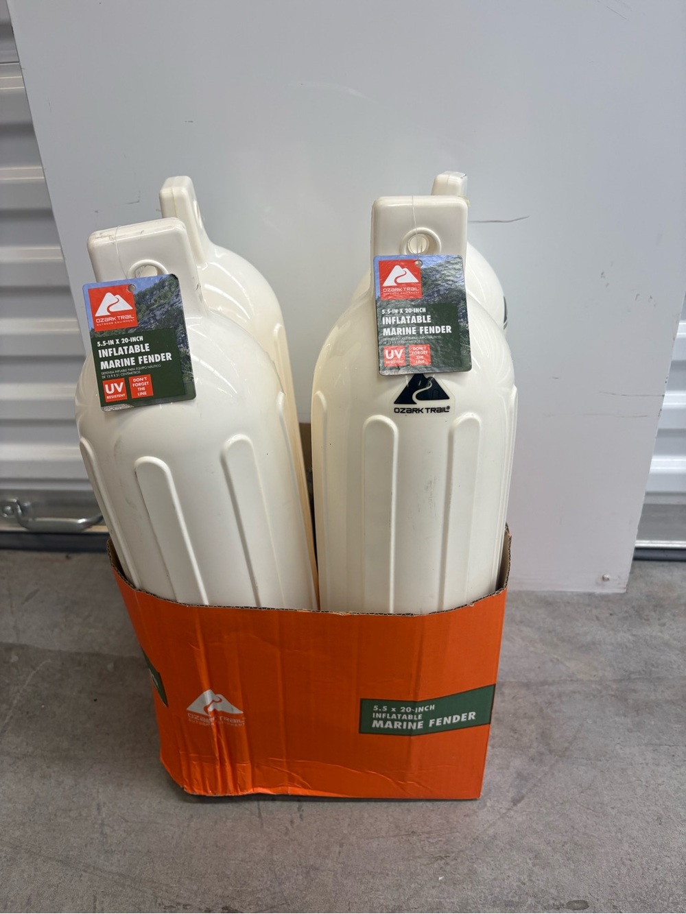 Ozark Trail Inflatable Marine Fender 5.5 x 20 In A 4 Pack NWT